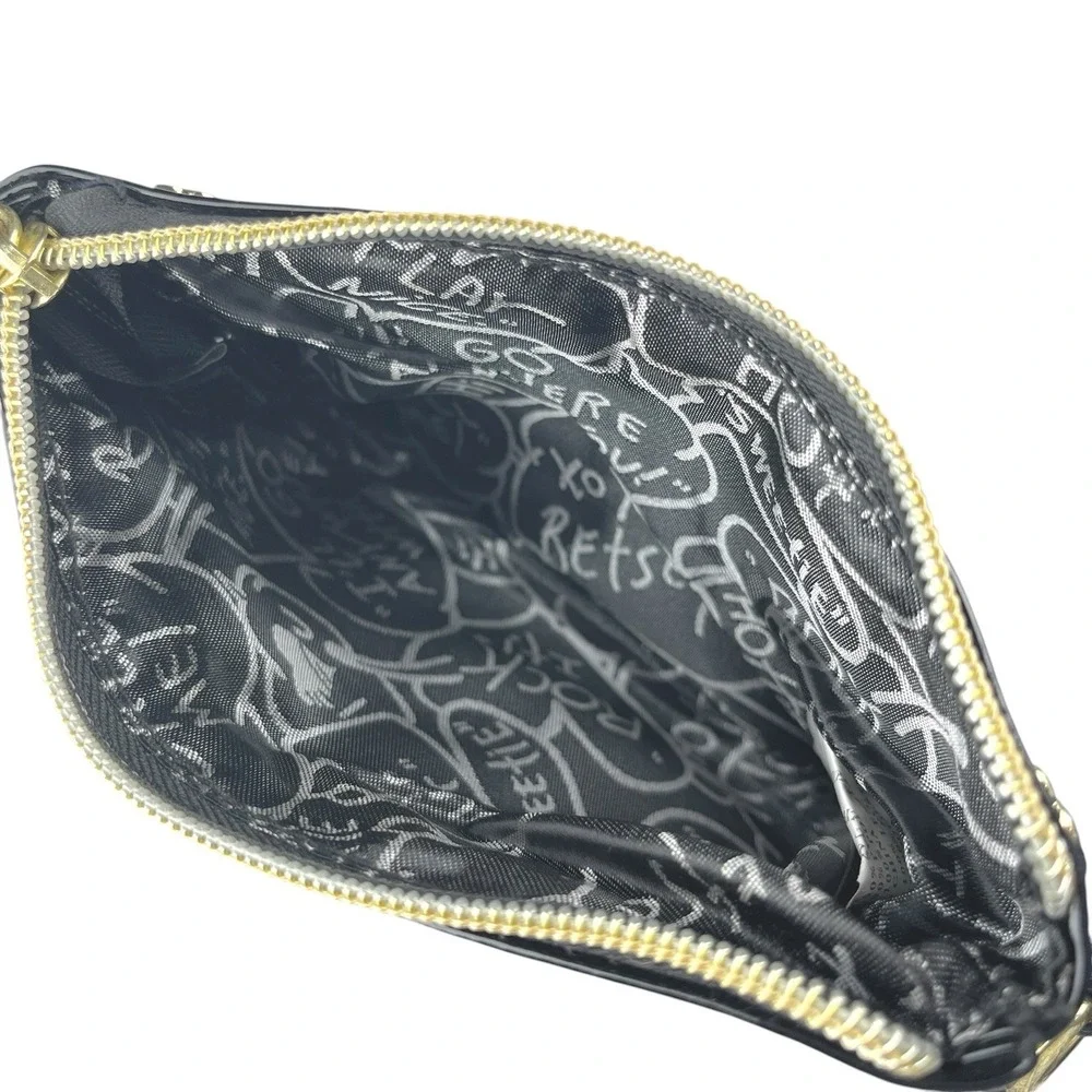 Betsey Johnson Betseyville Wristlet Sequin‎ Cheetah Blossom Bag No Strap